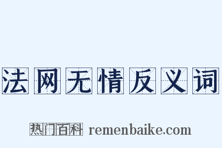 法网无情反义词是什么意思的图片